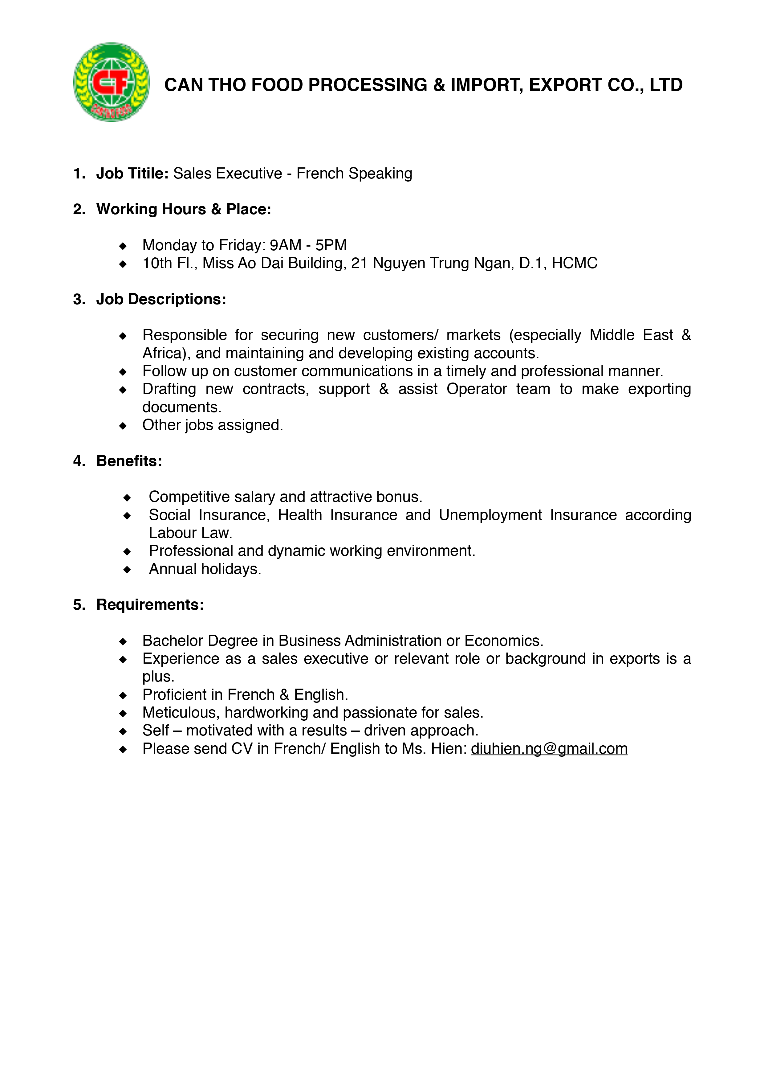 JD Sales Executive